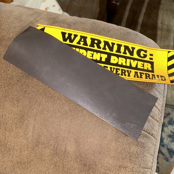 2 Pcs Funny Magnetic Sticker Car Safety Vehicle New Driver Yellow Reflective - Picture 6 of 6